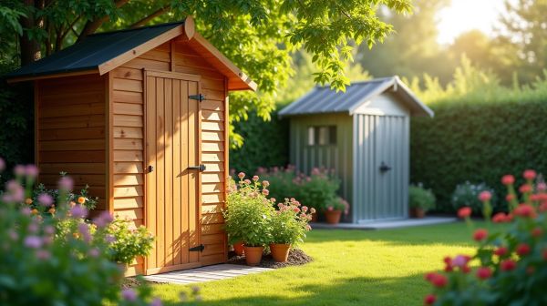 Choisir son abri de jardin en bois ou en métal pour un espace idéal